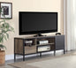 Nantan Rustic Oak & Black Finish TV Stand