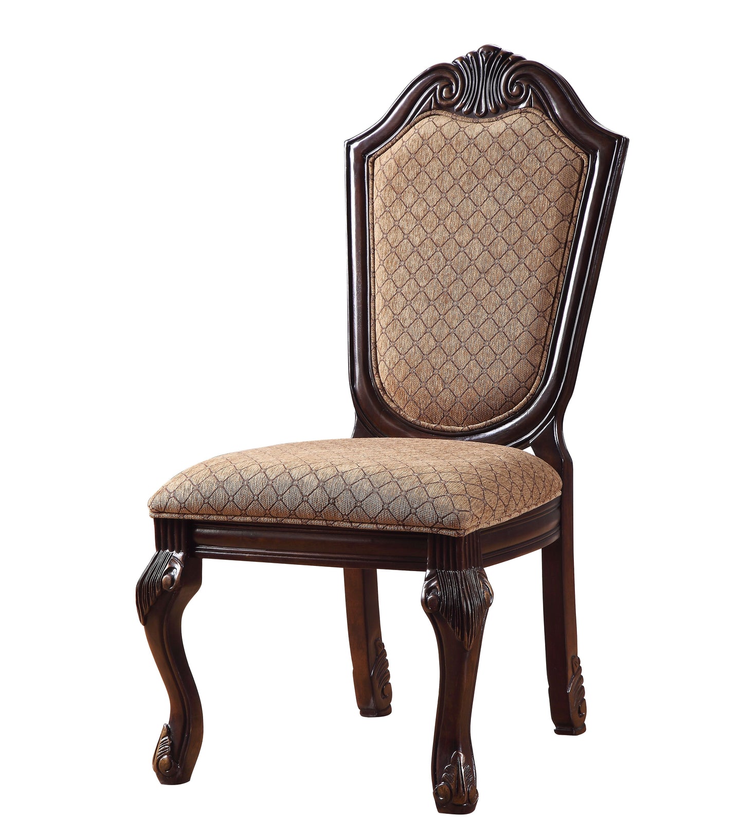 Espresso Fabric Side Chairs - Set of 2