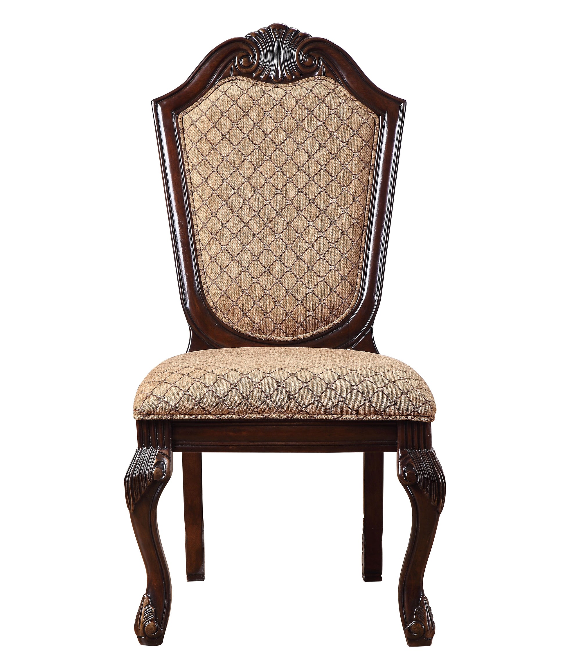 Espresso Fabric Side Chairs - Set of 2