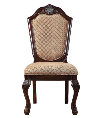 Espresso Fabric Side Chairs - Set of 2