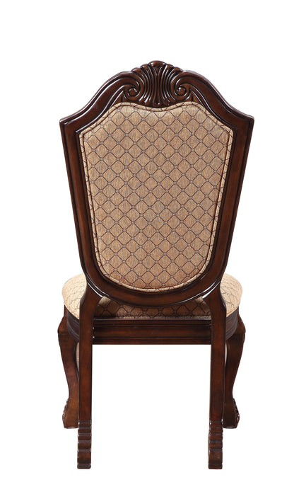 Espresso Fabric Side Chairs - Set of 2