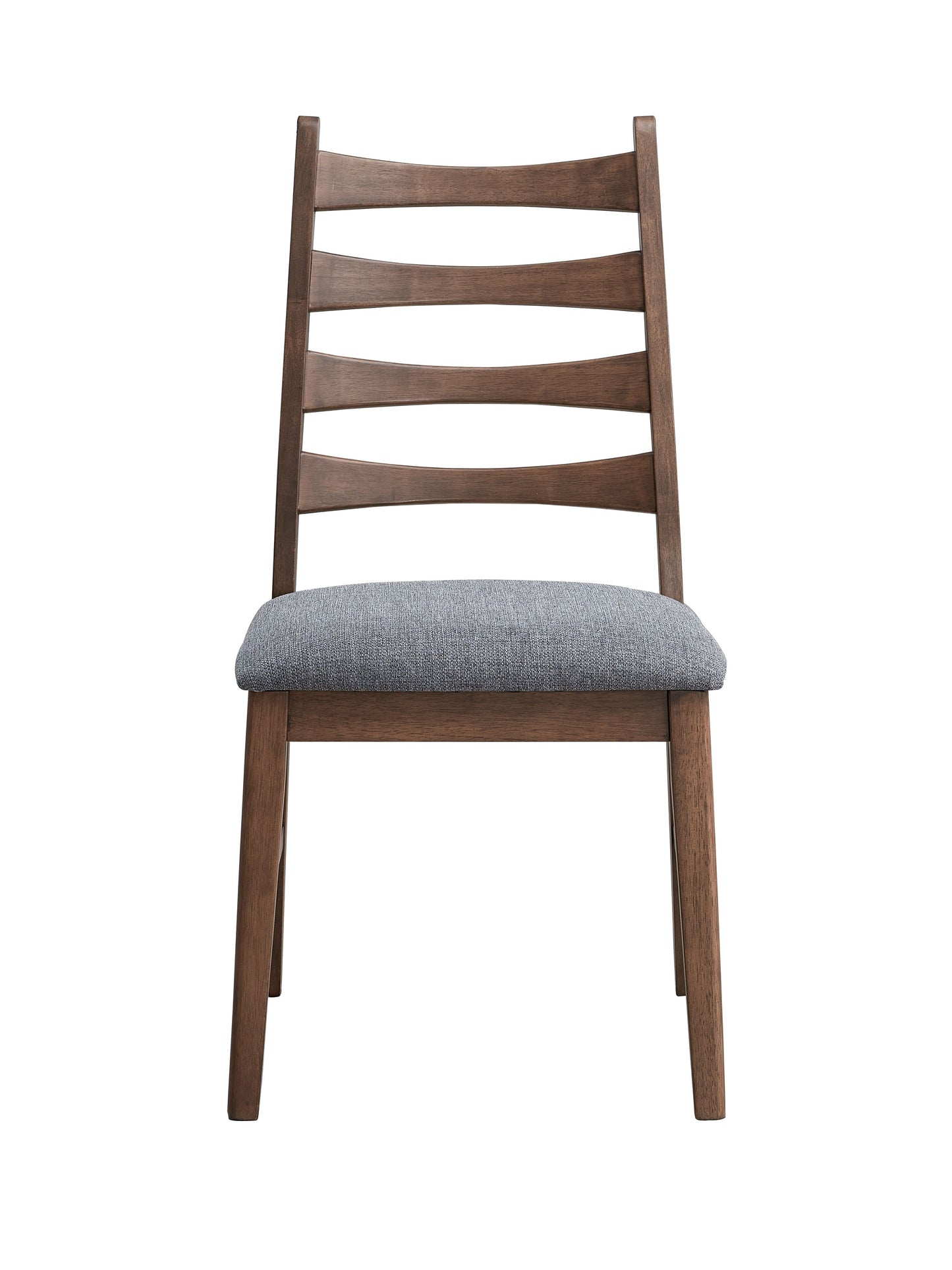 Dark Gray Walnut Linen Dining Chairs Set for Kitchen and Dining Rooms