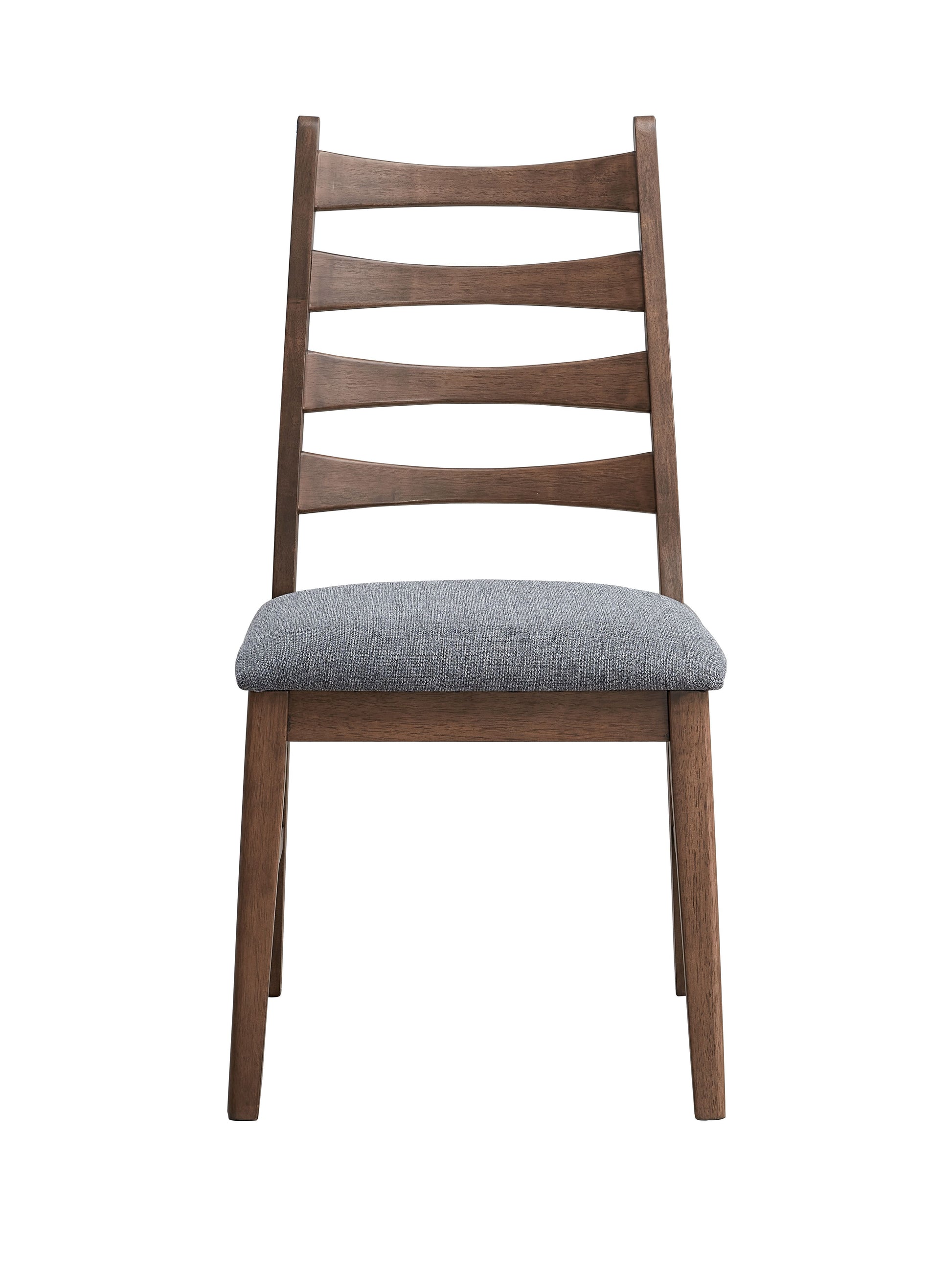 Dark Gray Walnut Linen Dining Chairs Set for Kitchen and Dining Rooms