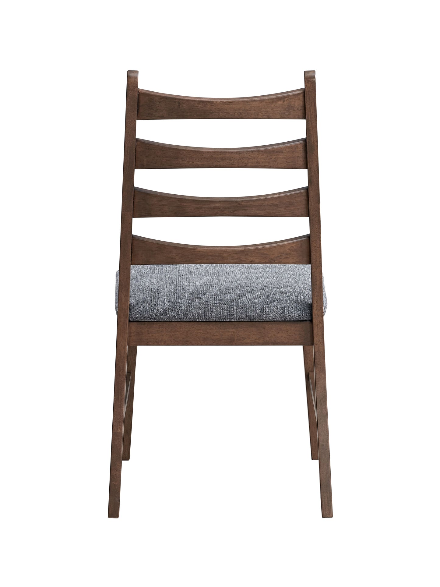 Dark Gray Walnut Linen Dining Chairs Set for Kitchen and Dining Rooms