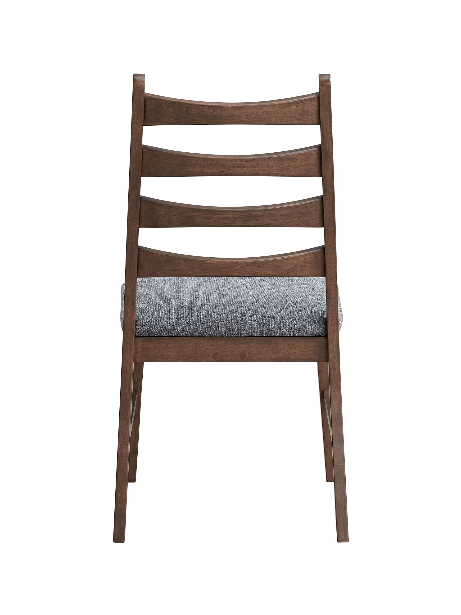 Dark Gray Walnut Linen Dining Chairs Set for Kitchen and Dining Rooms