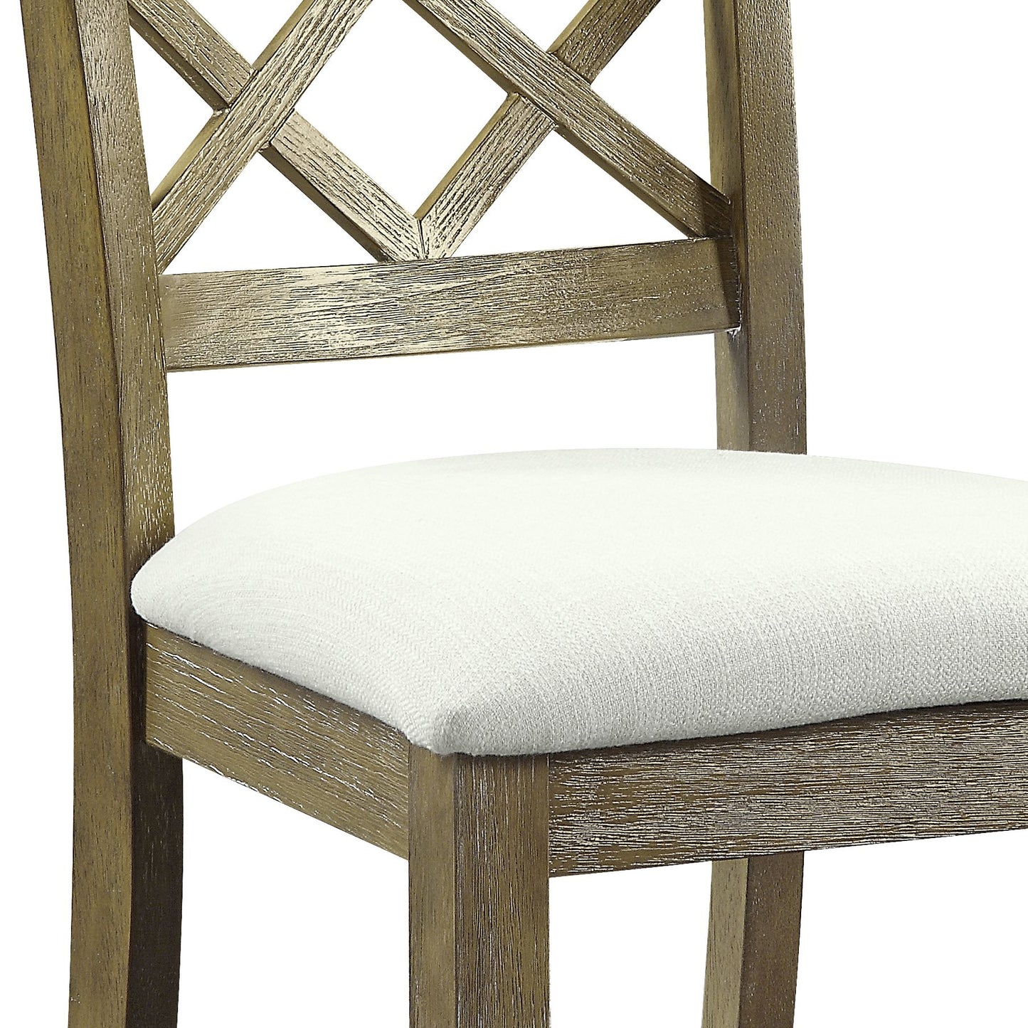Beige Linen Dining Side Chair Set of 2 for Dining Room