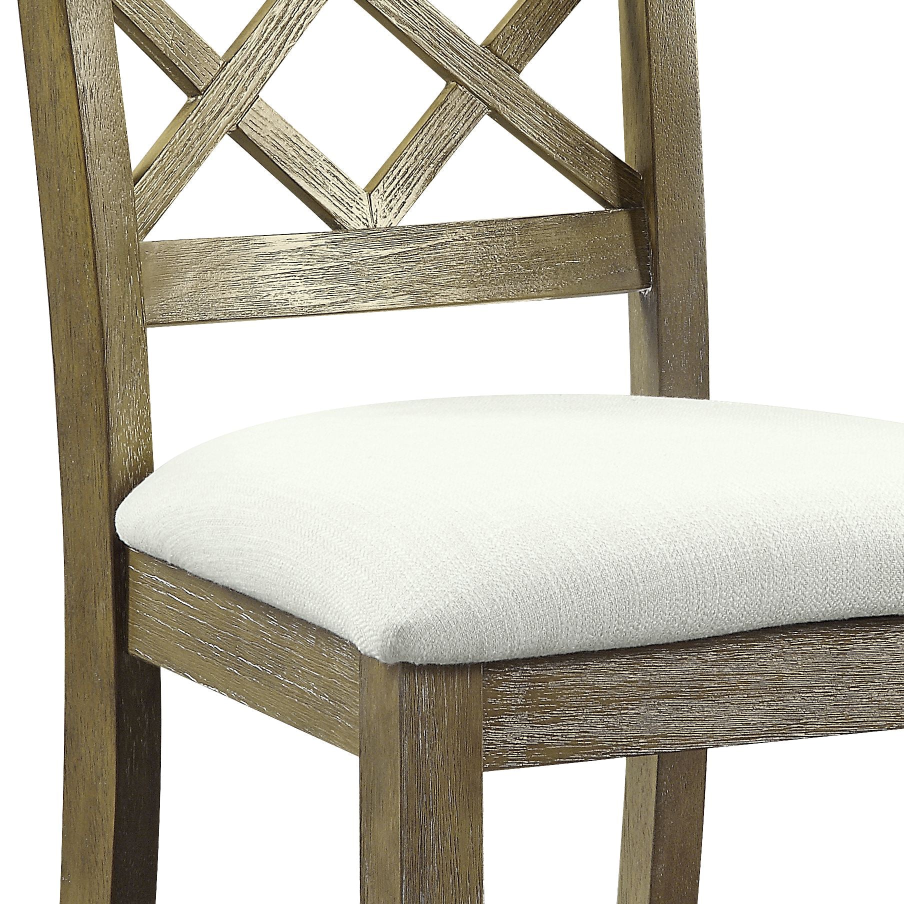Beige Linen Dining Side Chair Set of 2 for Dining Room