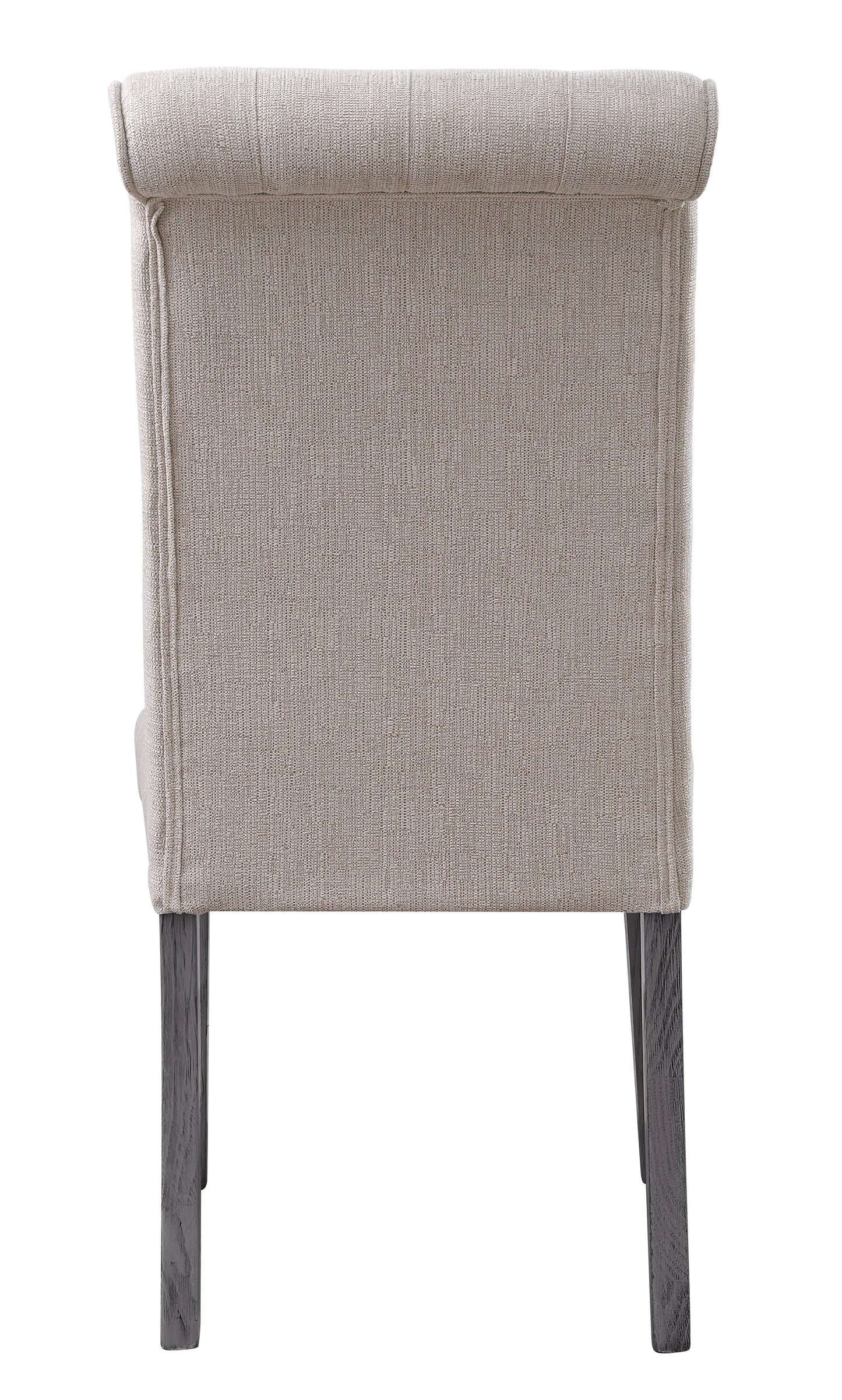 Beige Linen Dining Chairs - Set of 2 Armless Chairs