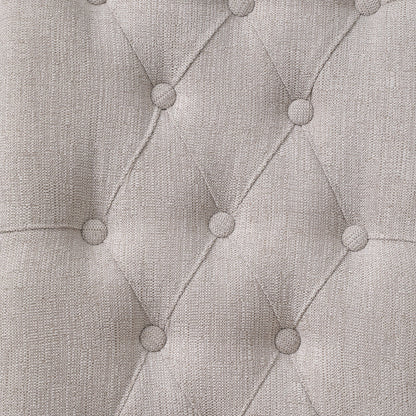 Beige Linen Dining Chairs - Set of 2 Armless Chairs