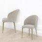 Cora Champagne Fabric Side Chair (Set of 2)