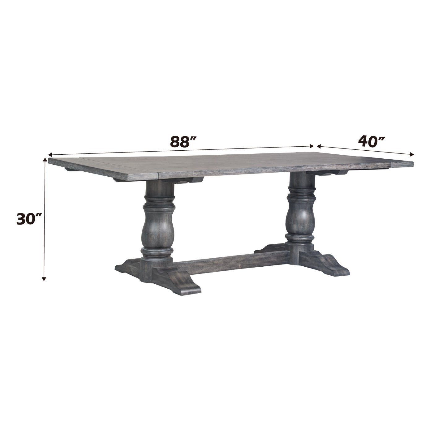 Weathered Gray Dining Table Set - 4 Piece