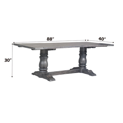 Weathered Gray Dining Table Set - 4 Piece