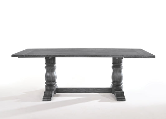 Leventis Weathered Gray Finish Dining Table