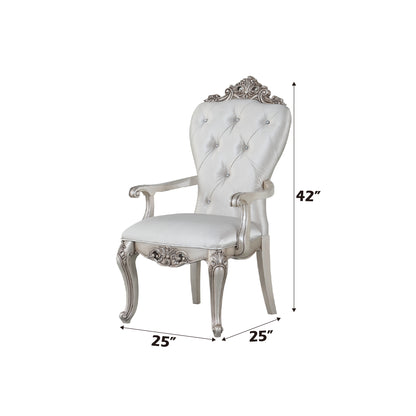 Cream Fabric Arm Chairs - Set of 2 for Kitchen Dining Rooms