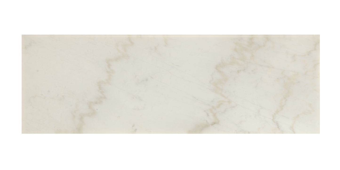 Gray White Marble Dining Server Table with Storage
