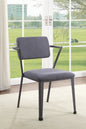 Cargo Gray Fabric & Gunmetal Finish Dining Chair ( Set of 2)