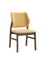 Sarha Yellow Fabric & Walnut Finish Side Chair (Set of 2)