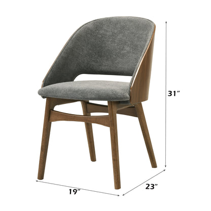 Gray Walnut Side Chairs Set of 2 - Dining Room Seating
