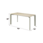 Light Gray Dining Table - Ceramic Top, Modern Style
