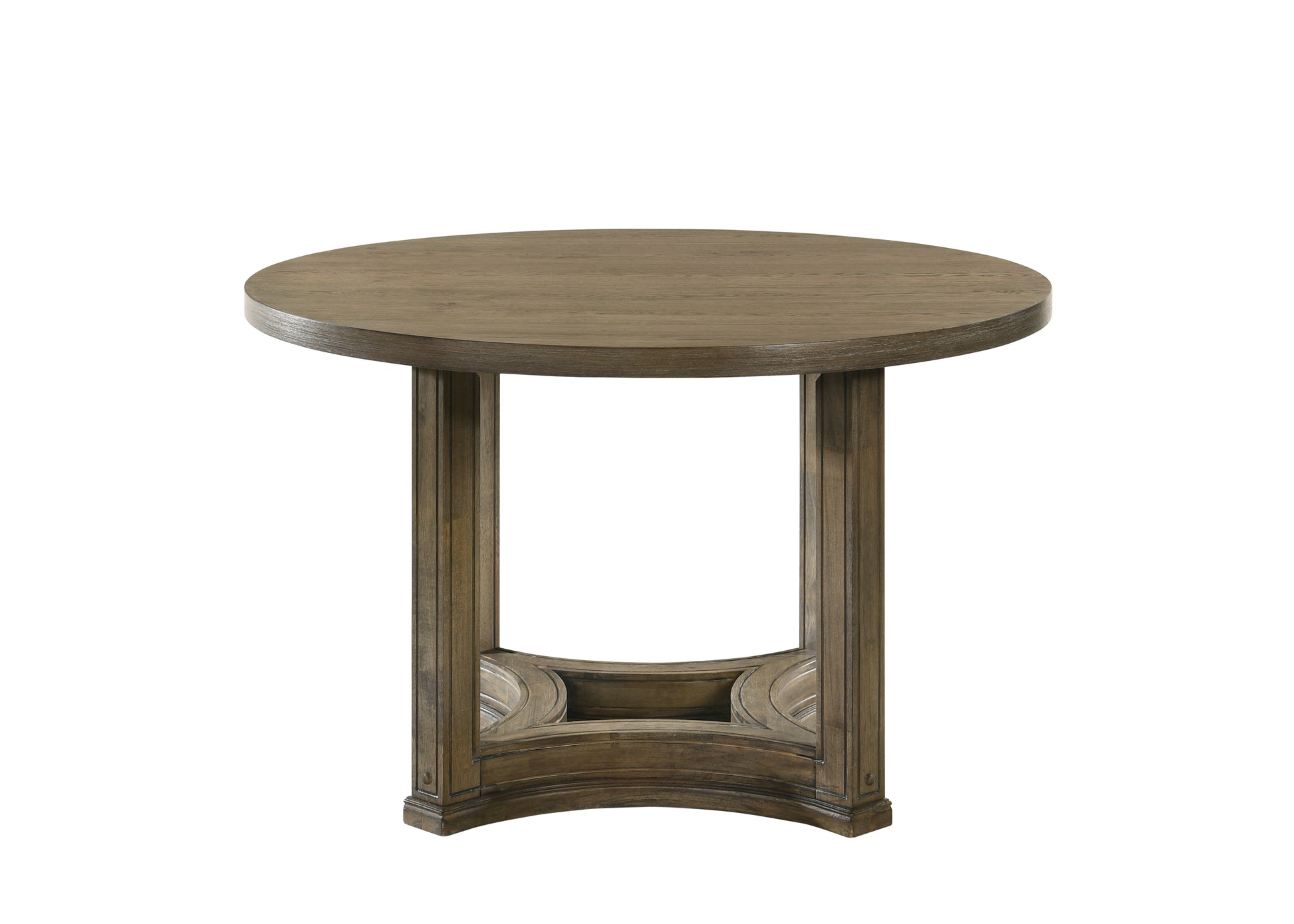 Weathered Oak Round Dining Table - 47 Inch