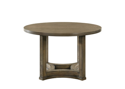 Weathered Oak Round Dining Table - 47 Inch