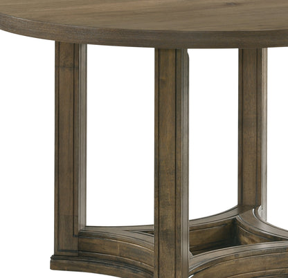 Weathered Oak Round Dining Table - 47 Inch