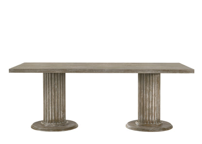 Gray Dining Table - 84" Rectangular Table