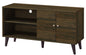 Amidon TV Stand for TVs up to 47.3", with 2 Storage Shelves& 1 Cabinet, Modern Entertainment Centre for TV in Living Room in Walnut