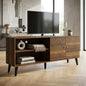 Amidon TV Stand for TVs up to 63", with 2 Storage Shelves& 1 Cabinet, Modern Entertainment Centre for TV in Living Room in  Brown