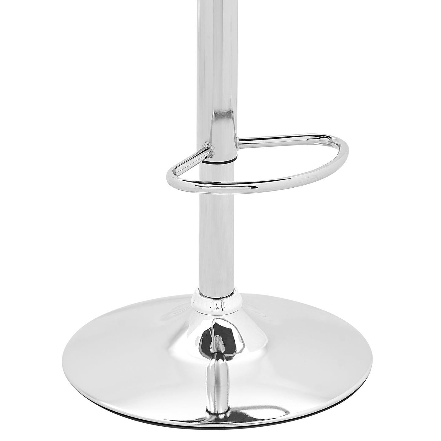 White Swivel Bar Stool - Adjustable Height Wood Metal for Dining Room