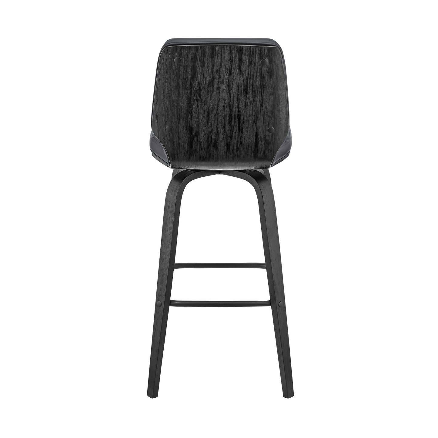 360 Swivel Bar Stool for Kitchen Island Dining Room Gray Faux Leather