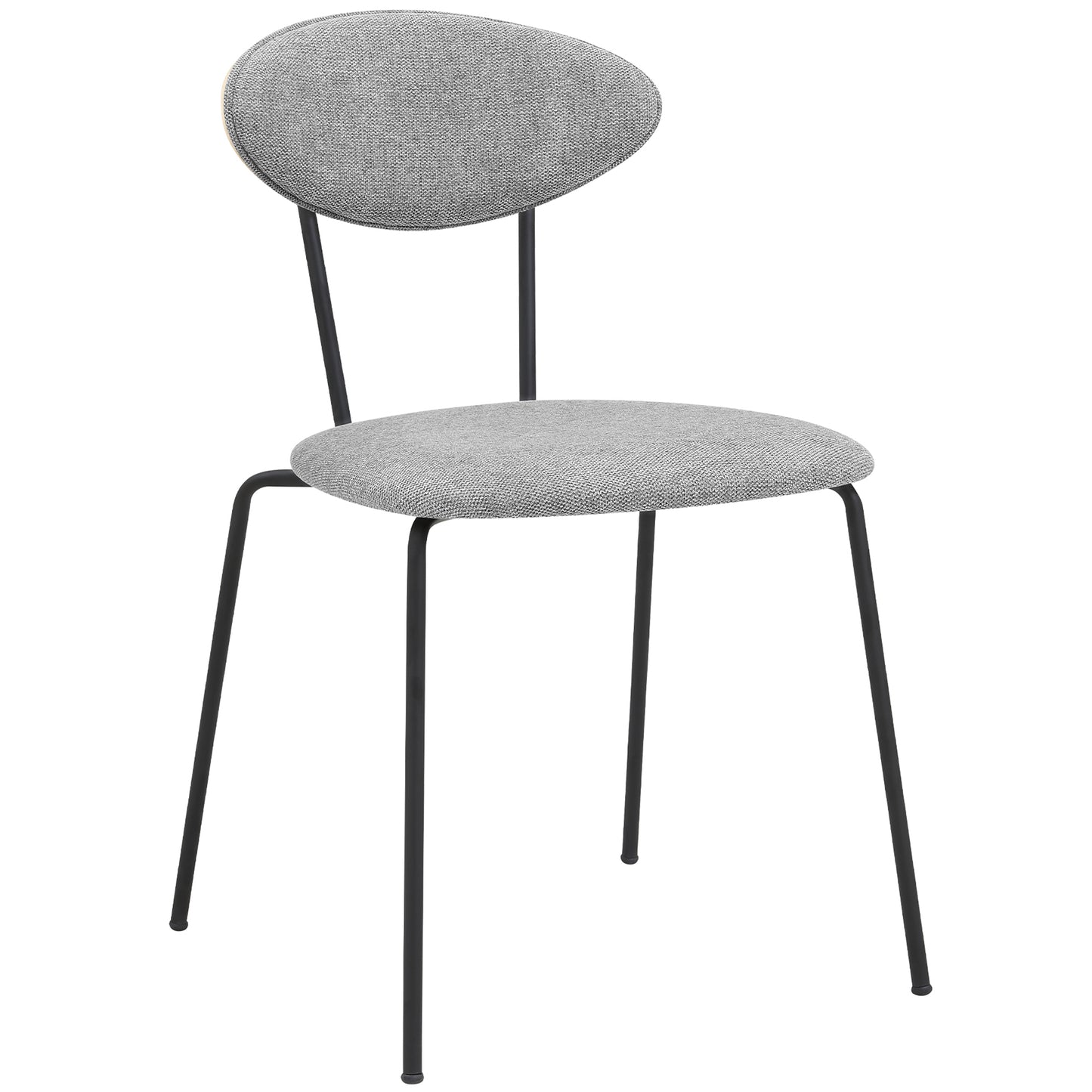 Gray Fabric Dining Chairs Set of 2 - Modern Style