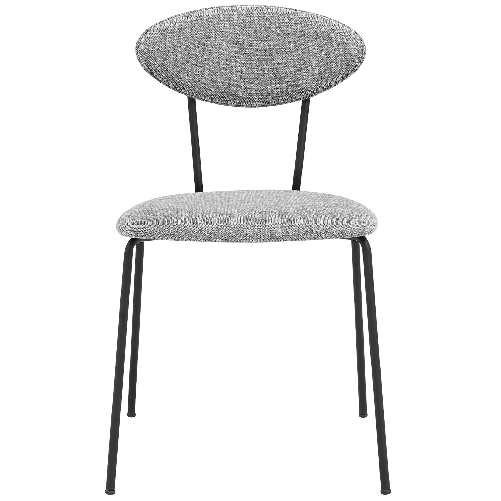 Gray Fabric Dining Chairs Set of 2 - Modern Style