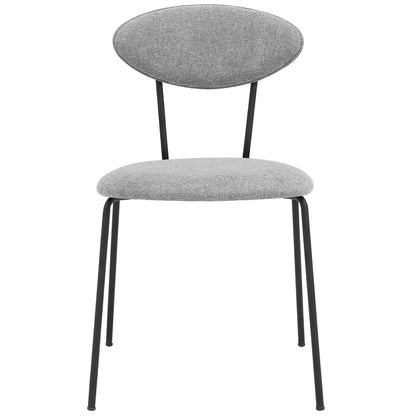 Gray Fabric Dining Chairs Set of 2 - Modern Style