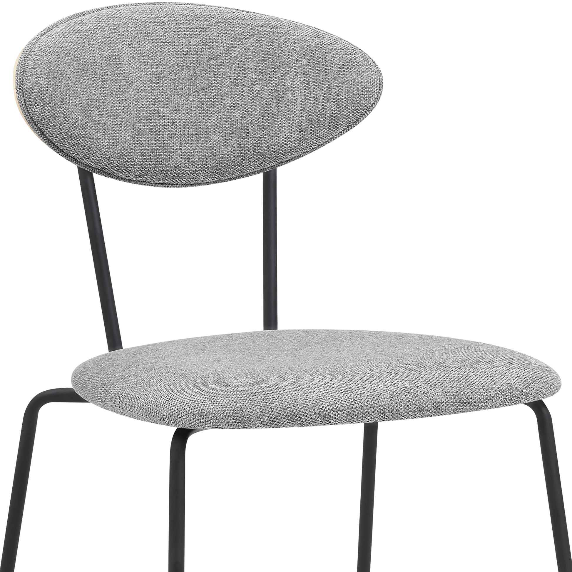 Gray Fabric Dining Chairs Set of 2 - Modern Style