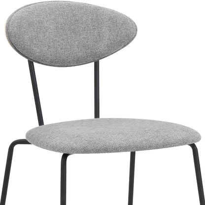 Gray Fabric Dining Chairs Set of 2 - Modern Style