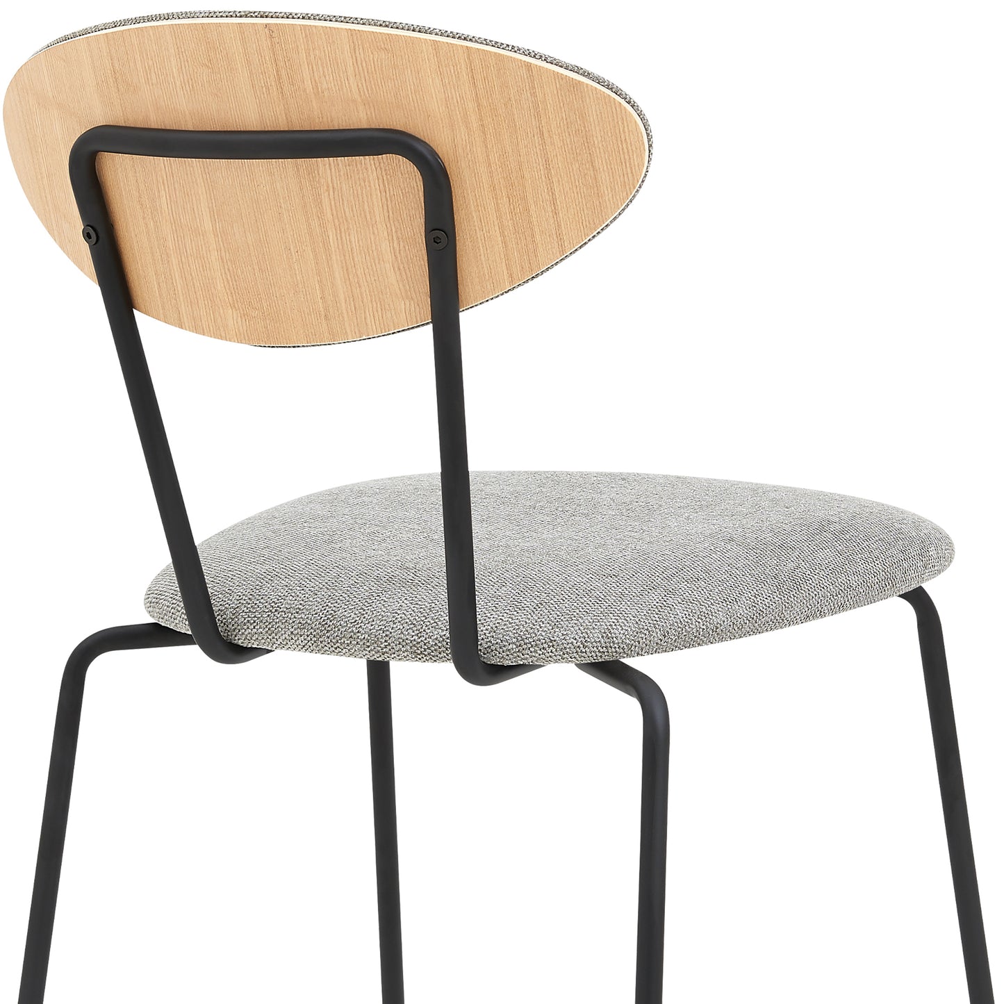 Gray Fabric Dining Chairs Set of 2 - Modern Style