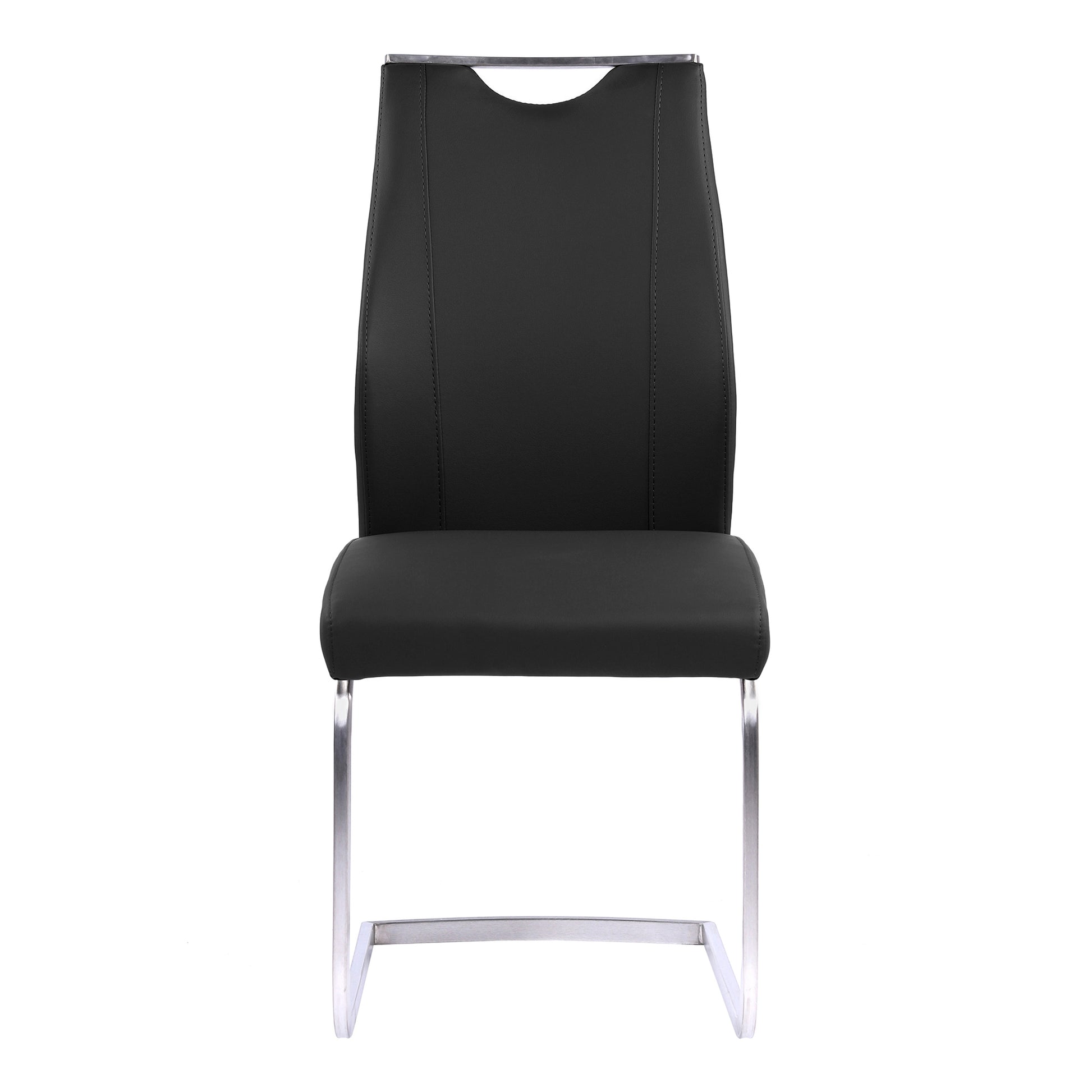 Black Upholstered Dining Chairs - Set of 2 for Dining Room