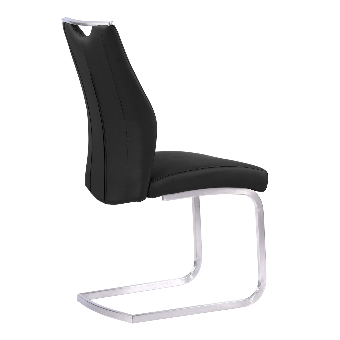 Black Upholstered Dining Chairs - Set of 2 for Dining Room