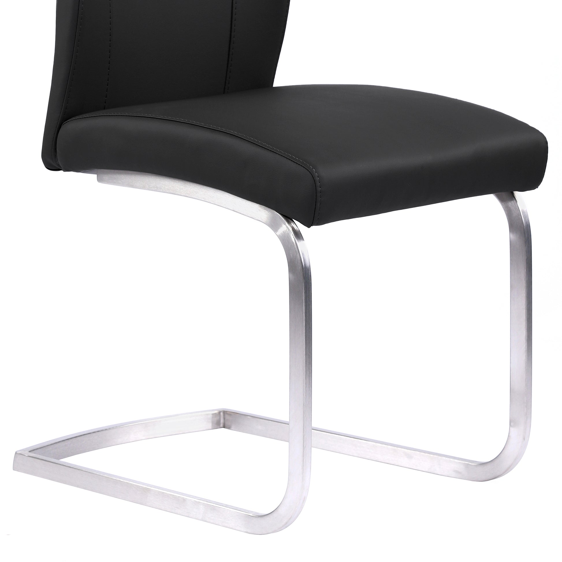 Black Upholstered Dining Chairs - Set of 2 for Dining Room