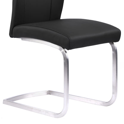 Black Upholstered Dining Chairs - Set of 2 for Dining Room