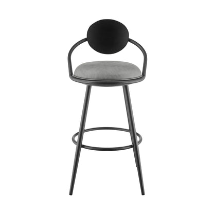 Gray Swivel Bar Stool - 30" Height Iron Base