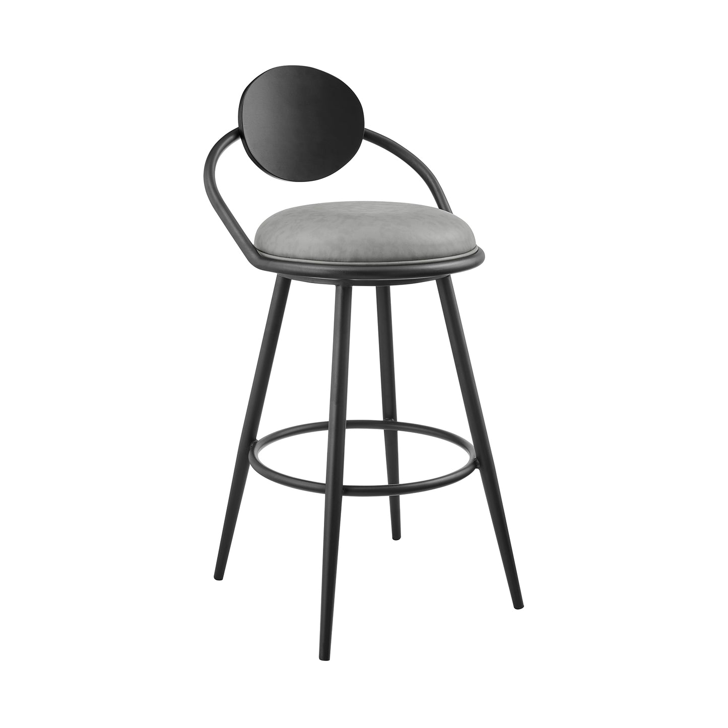 Gray Swivel Bar Stool - 30" Height Iron Base