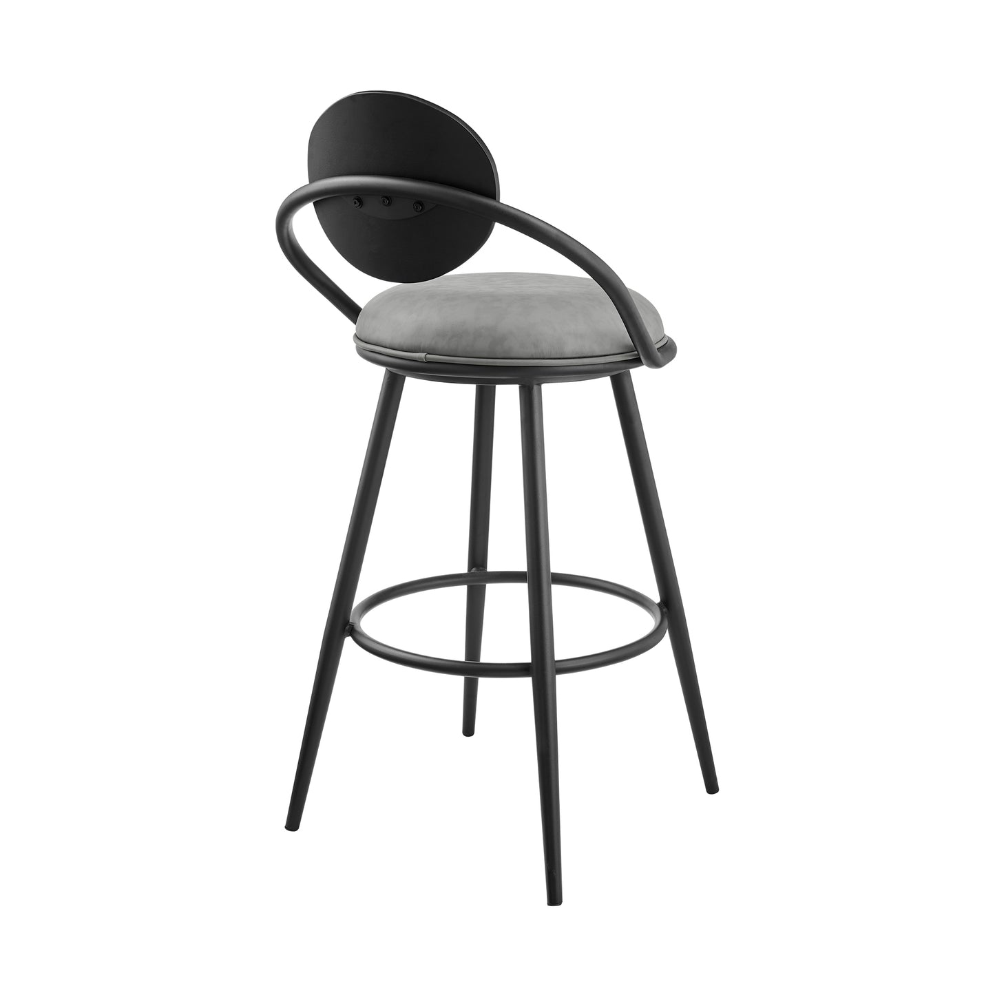 Gray Swivel Bar Stool - 30" Height Iron Base