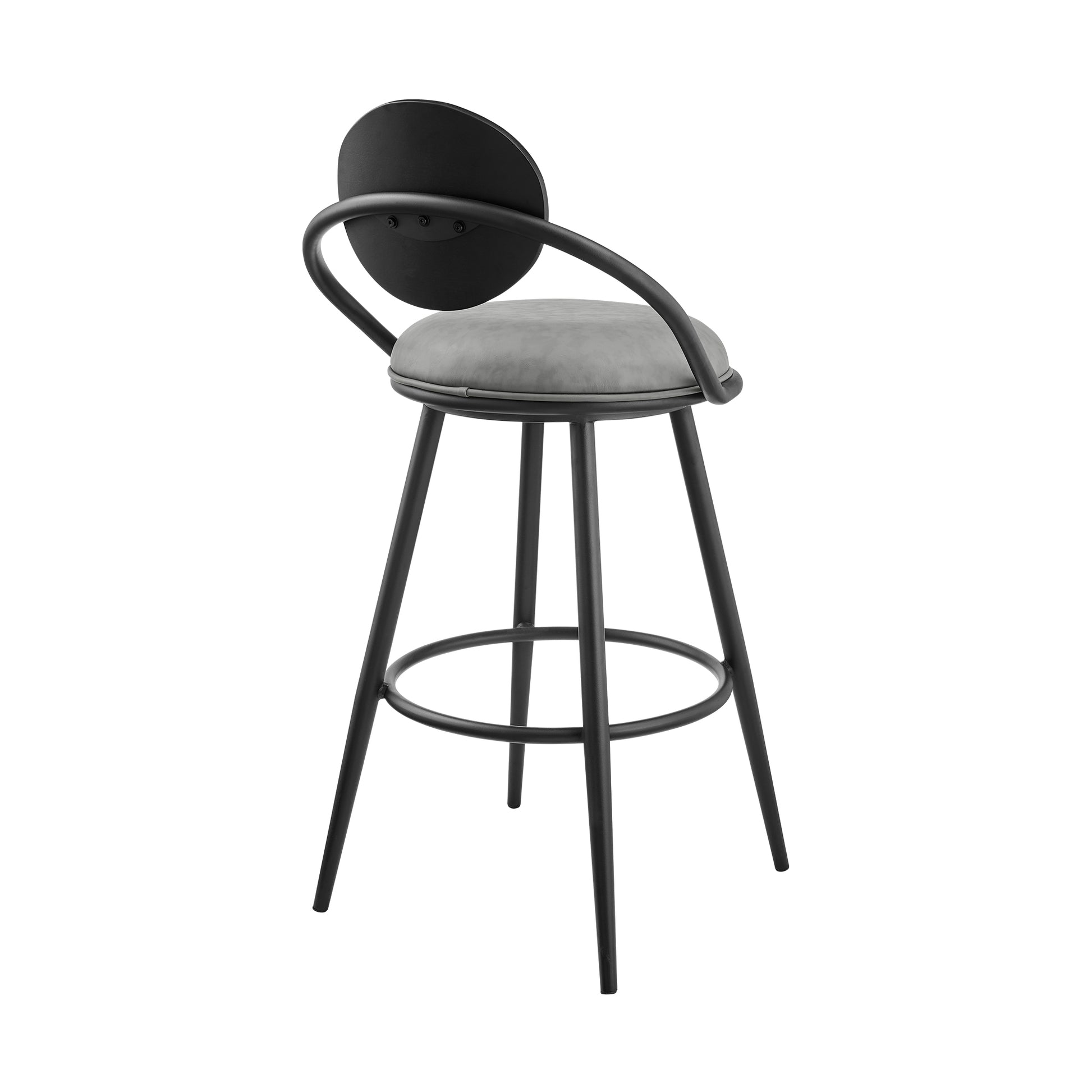Gray Swivel Bar Stool - 30" Height Iron Base