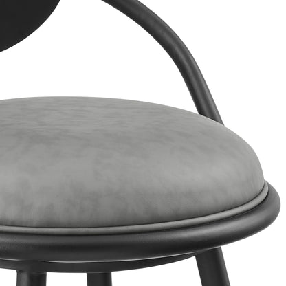 Gray Swivel Bar Stool - 30" Height Iron Base