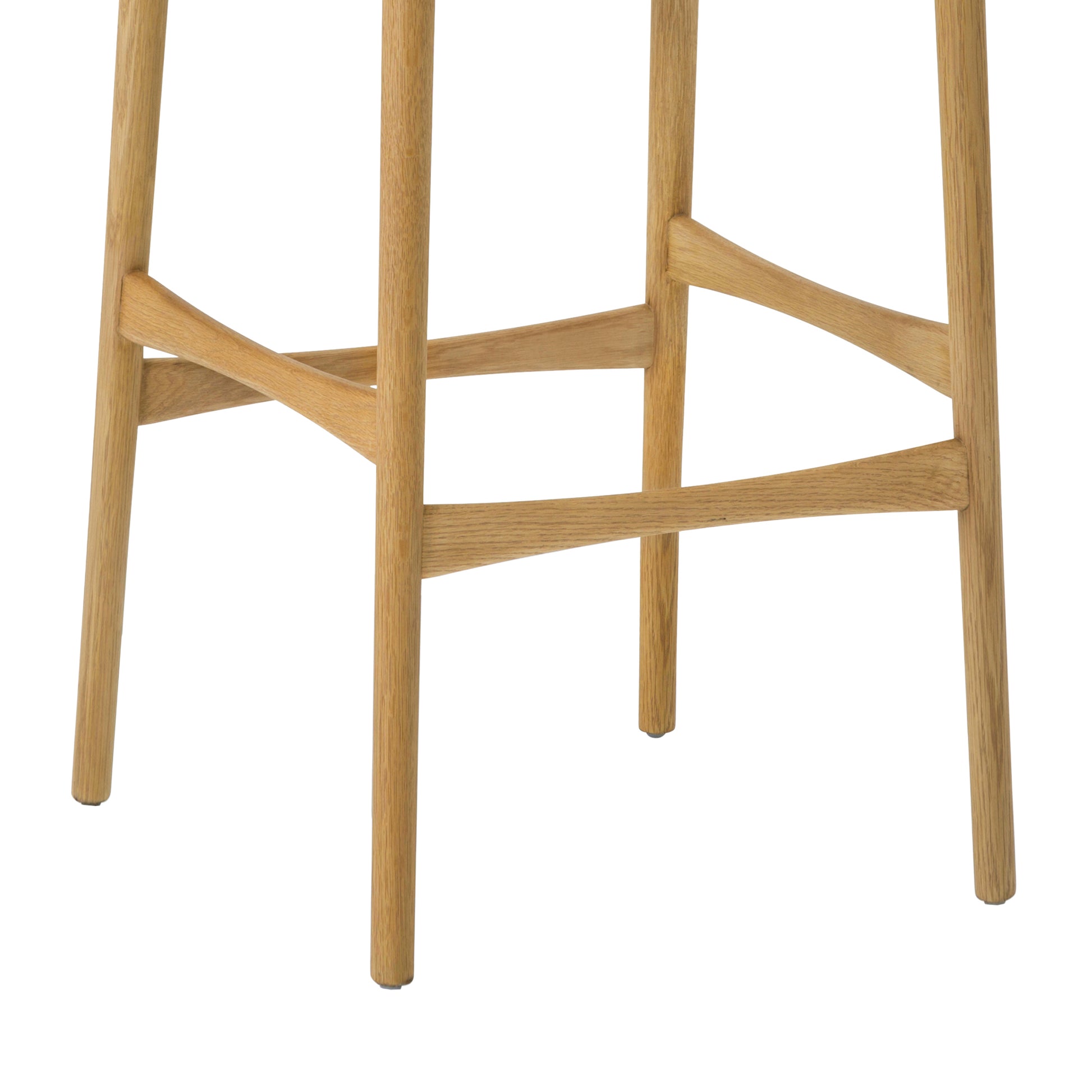 Brown Oak Dining Chair with Woven Paper Cord Seating