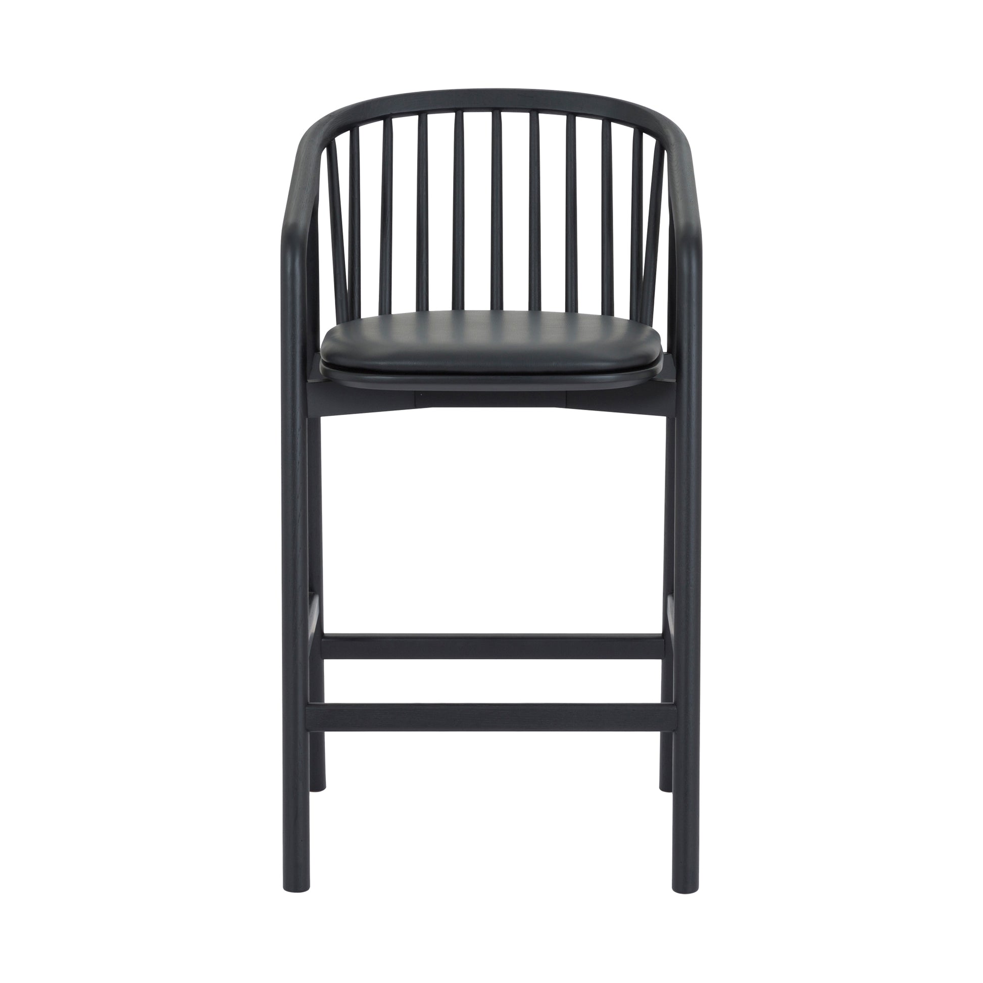 Black Oak Wood Counter Stools - 21 Inch Height