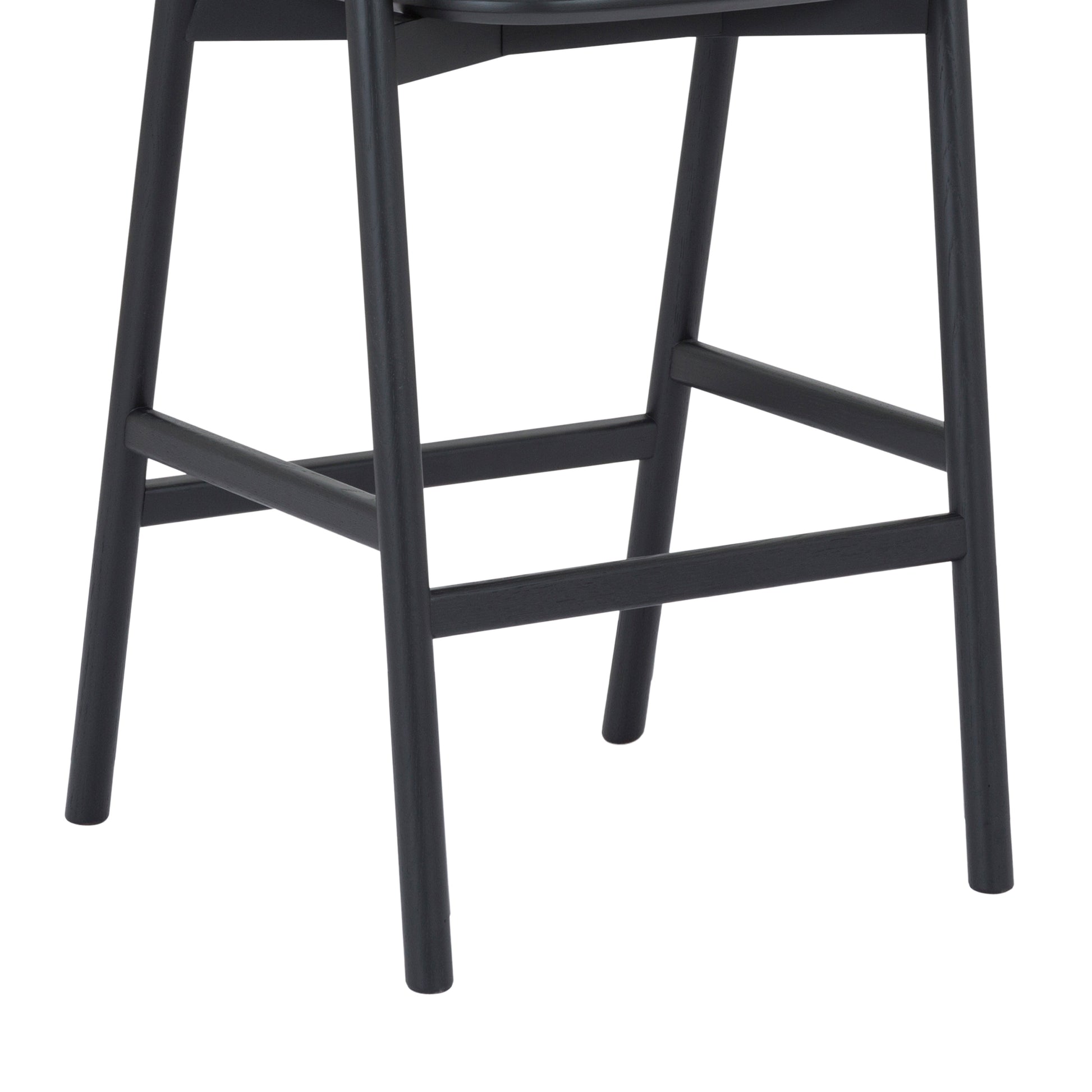 Black Oak Wood Counter Stools - 21 Inch Height