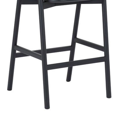 Black Oak Wood Counter Stools - 21 Inch Height